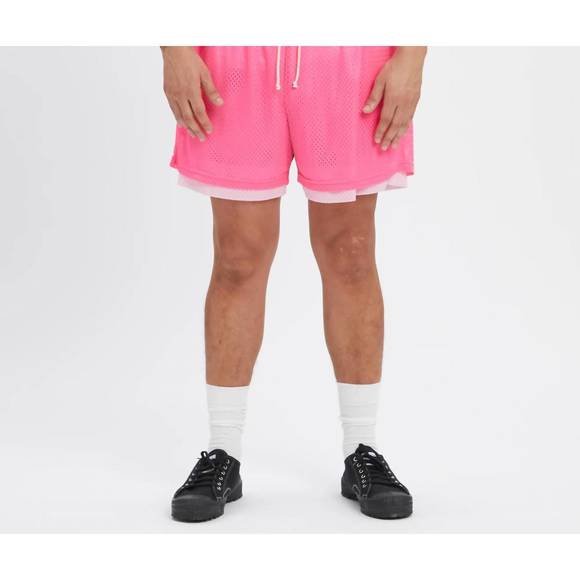 NEW S.K. MANOR HILL reversible ball short in pink & fuchsia